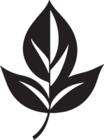 mano dibujado Clásico hoja y flor logo en plano estilo png