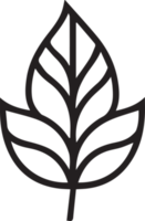 main tiré ancien feuille et fleur logo dans plat style png