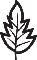 hand- getrokken wijnoogst blad en bloem logo in vlak stijl png