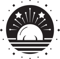 mano dibujado Clásico Luna logo en plano estilo png