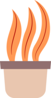 Illustration von ein Pflanze im ein Topf. Pflanzen mit farbig Blätter. kostenlos png