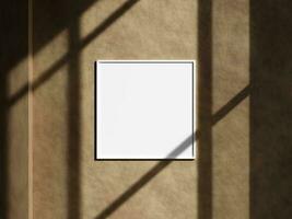 Minimal wall photo frame with window shadow