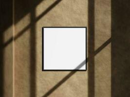 Minimal wall photo frame with window shadow