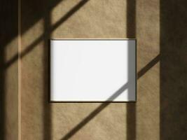 Minimal wall photo frame with window shadow