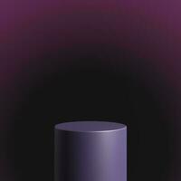 Empty purple podium with gradient background. Podium with abstract scene with purple background photo