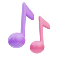 musica Appunti compleanno 3d illustrazione png