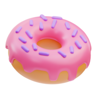 Donuts Birthday 3D Illustration png
