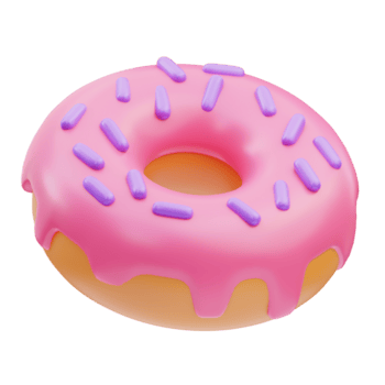 rosquinhas aniversário 3d ilustração png