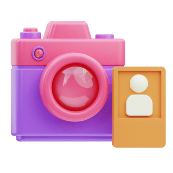 Câmera aniversário 3d ilustração png