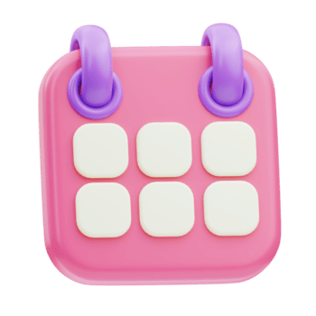 calendário aniversário 3d ilustração png