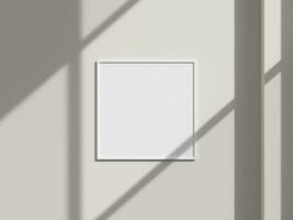 Minimal wall photo frame with window shadow