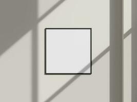 Minimal wall photo frame with window shadow