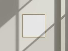 Minimal wall photo frame with window shadow