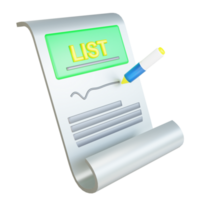 3D List Icon Object png