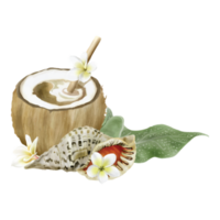 hand- getrokken tropisch bloemen sticker verzameling png