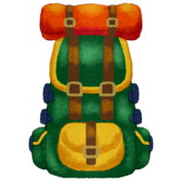 hiking and camping equipment watercolor png