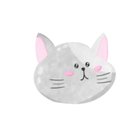 cabeça pequeno gordo gato png