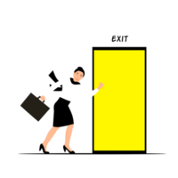 Woman leaving work png