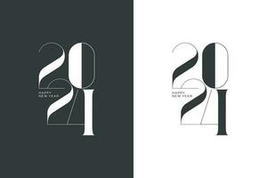 2024 new year logo design, with clean and elegant thin numbers, logo for calendars, greeting cards and calendar printing vector