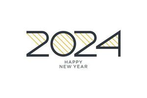 unique happy new year 2024 design. Premium happy new year 2024 vector design for posters, banners, calendars