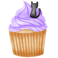 Halloween viola delizioso cupcake. png