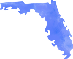 acquerello pittura di Florida stato carta geografica. png