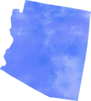 aquarelle La peinture de Arizona Etat carte. png