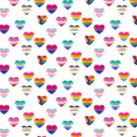 Background with lgbt flags color hearts. png