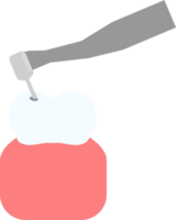 Tooth caries treatment decoration design. png