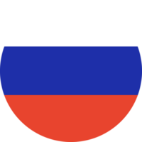 Rússia bandeira. círculo forma. nacional símbolo. simples ícone. png