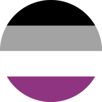 asexué rond fierté drapeau. graphique élément. png illustration.