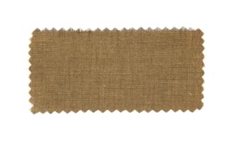 Brown fabric swatch samples texture isolated with clipping path png