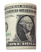 rolled one dollar bill transparent PNG