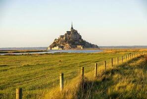 Mont Saint-Michel fortress monastery in France photo