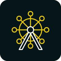 Ferris wheel Vector Icon Design