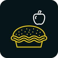 Apple pie Vector Icon Design