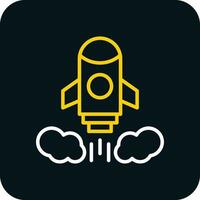 Rocket launch Vector Icon Design