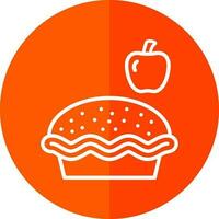 Apple pie Vector Icon Design