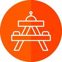 Picnic table Vector Icon Design