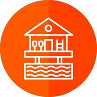 Beach hut Vector Icon Design