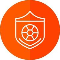 Soccer ball on a shield Vector Icon Design