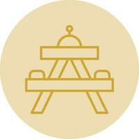 Picnic table Vector Icon Design