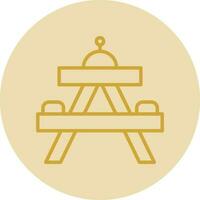 Picnic table Vector Icon Design