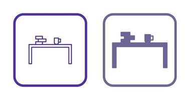 Unique Study Desk Vector Icon