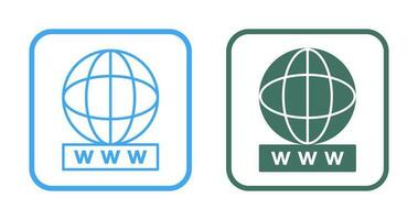 icono de vector de world wide web único