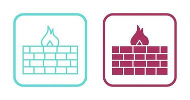 Unique Firewall Vector Icon