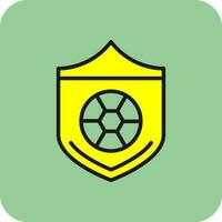 Soccer ball on a shield Vector Icon Design