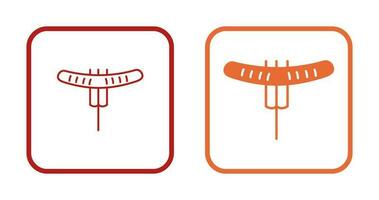Sausage on Fork Vector Icon
