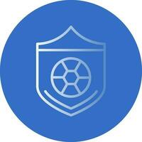 Soccer ball on a shield Vector Icon Design