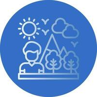 Hiking Vector Icon Design
